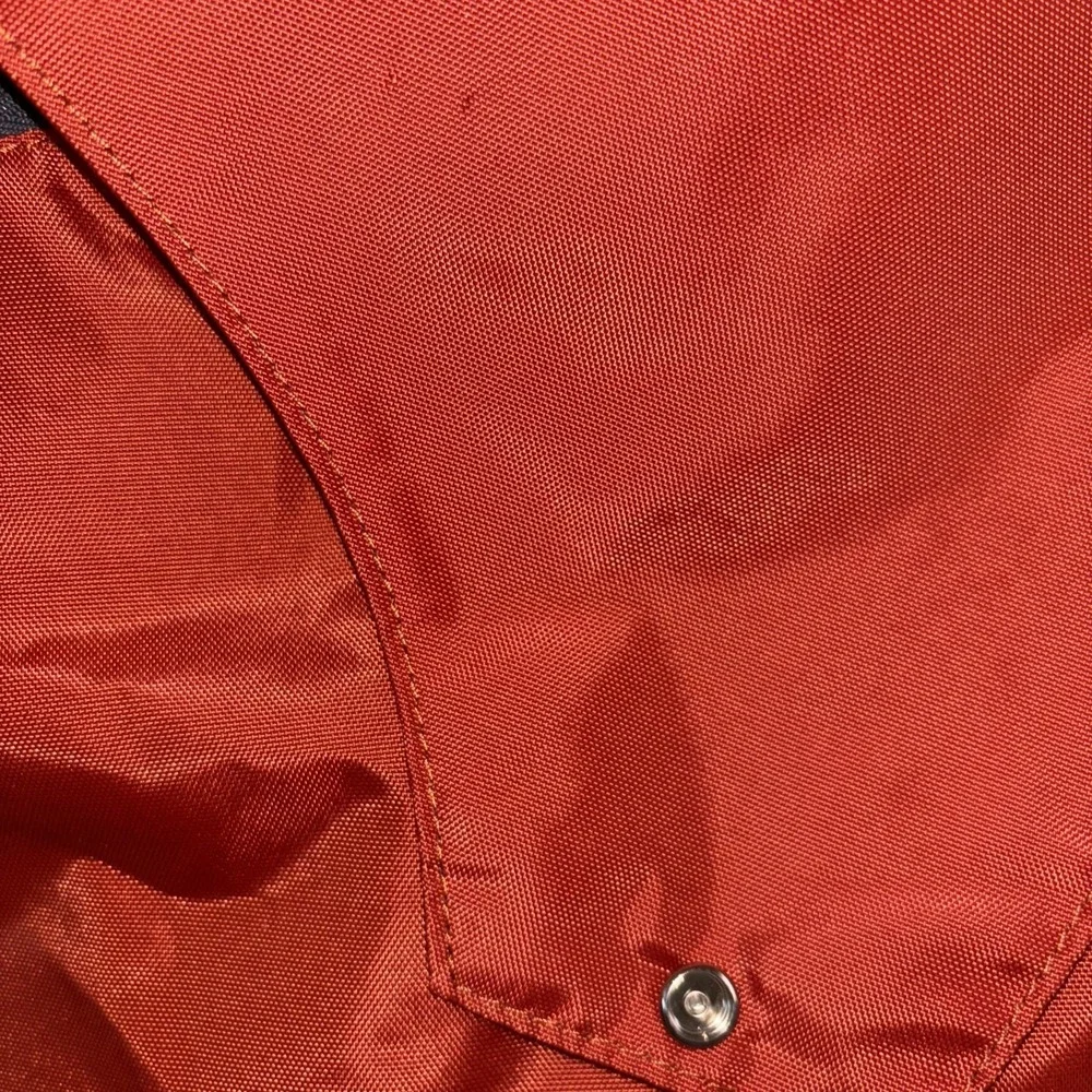 Lands End Packable Drawstring Backpack Or Cinch Big Orange Gray One Shoulder Adj